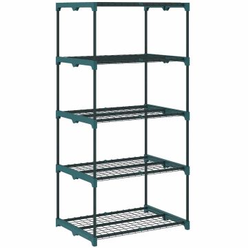 Plant stand, 5 tiers, green, 67 × 138 × 49 cm