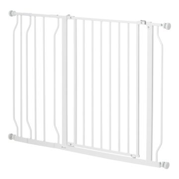 Pet safety gate, 75–115 cm, White, 75–115 × 76 cm