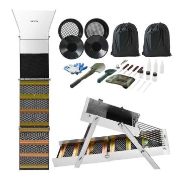Zestaw do mycia złota VEVOR "Highbanker" SL-50TS, 26 elementów, 1270 × 350 × 62 mm