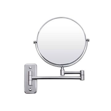 Wall-mounted cosmetic mirror, metal