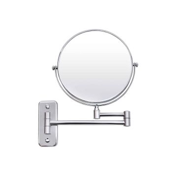 Wall-mounted cosmetic mirror, metal