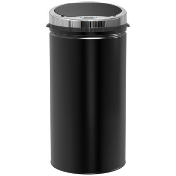 Automatic trash can Homcom 30.5x30.5x68cm., black