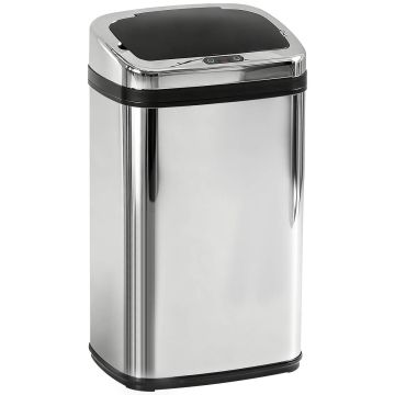 Automatic trash can Homcom 33x25x58cm., silver/black
