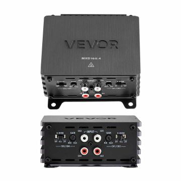 Wzmacniacz audio do samochodu VEVOR MXD160.4, 4 kanały, 111 × 110 × 49 mm