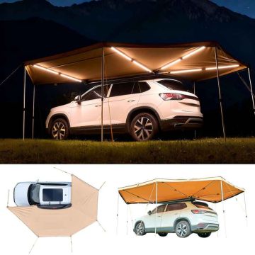 Markiza samochodowa VEVOR ATSA27020PLUS-4LED, lewa, 270°