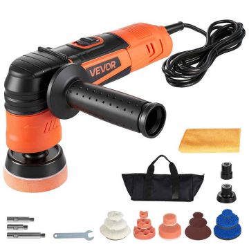 Polerka samochodowa VEVOR GX-CP08R, 600 W, 6 prędkości, pomarańczowo-czarna, 265 × 55 × 120 mm