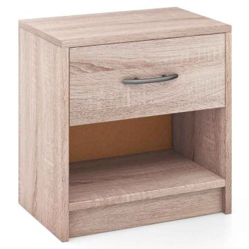 Stolik nocny 38,5x28x40,5cm, jasnobrązowy