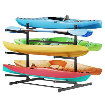 Kayak storage rack VEVOR JHKYD-006, up to 6 kayaks, 1480 × 1190 × 1370 mm