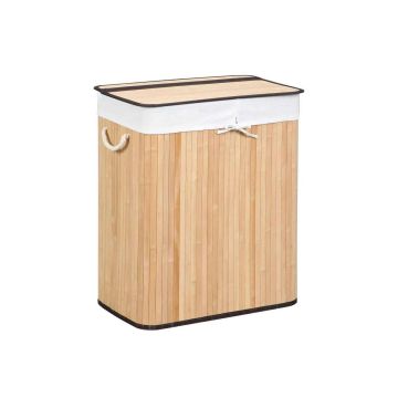 Kosz na pranie 100 l, bambus, kolory naturalne