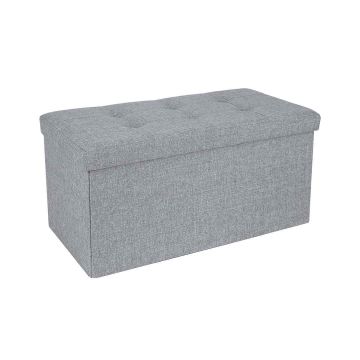 Ławka ze schowkiem 76 cm, jasnoszara