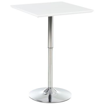 Bar stool Homcom 60x60x92cm., white/silver color