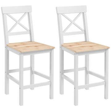 Bar stools, 2 pcs, Multicolored, 41 × 97.5 × 46 cm