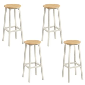 Bar stools VASAGLE, 2 pcs, Oak/white