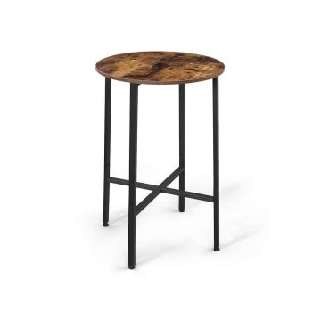 Round bar table Ø 60 x 90 cm., brown/black