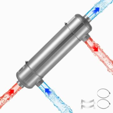 Wymiennik ciepła basenowy VEVOR MF-210K, 210K BTU/h, 133 × 153 × 571 mm