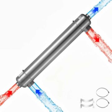 Wymiennik ciepła basenowy VEVOR MF-600K, 600 kBTU/h, 133 × 158 × 940 mm