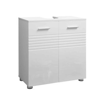 Bathroom cabinet under the sink "Modern Notch", white