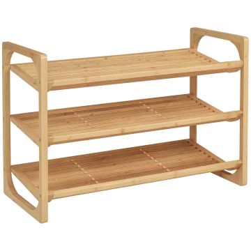 Shoe shelf Homcom 76x33x51cm., brown/black