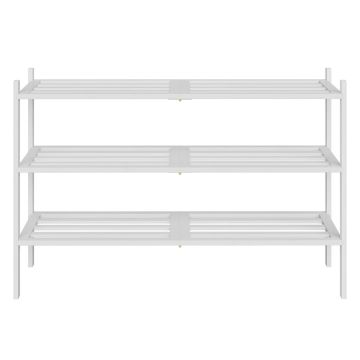 Stojak na buty SONGMICS, 3 poziomy, biały, 51,5 × 25 × 70 cm