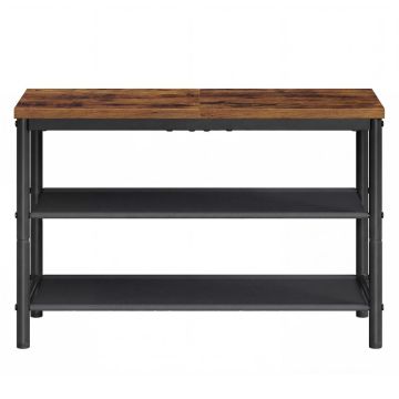 Shoe shelf VASAGLE, 3-tier, Brown and black, 75 × 50.5 × 30 cm