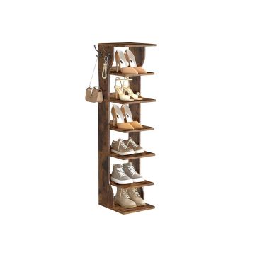 Półka na buty VASAGLE, 6 poziomów, brązowa, 26,4 × 110,4 × 30 cm
