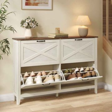 Обувной шкаф VASAGLE LIRY, 4 дверцы, 20–24 пары, 127 × 86,8 × 24 см