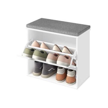 Shoe bench VASAGLE LSB121WB01, 3 tiers, 60 × 53.5 × 30 cm