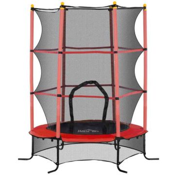 Trampoline Homcom 163x163x190cm., black/red