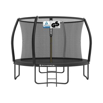 Trampolina SONGMICS STR102B01 z siatką zabezpieczającą i drabinką, Ø 366 × 180 cm