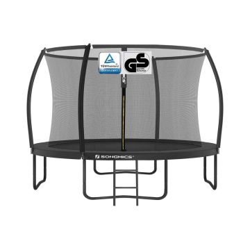 Trampolina SONGMICS STR122B01 z siatką zabezpieczającą i drabinką, Ø 366 × 270 cm
