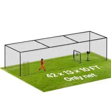 Siatka do klatki do baseballu VEVOR BC005, 30-warstwowa HDPE, 12700 × 3900 × 3080 mm