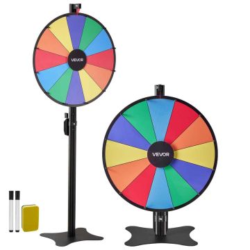 Koło do gry w loterię VEVOR ZP-24LY-1, 12 gniazd, Ø 610 × 1510 mm