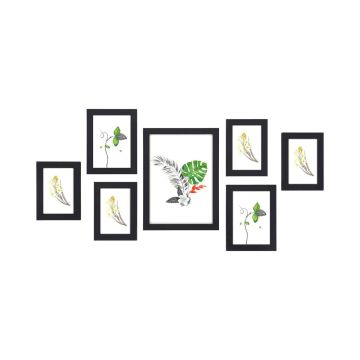Photo frame set 7 pcs., black