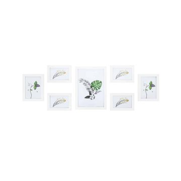 Photo frame set 7 pcs., white