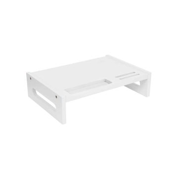 Bamboo display stand, white