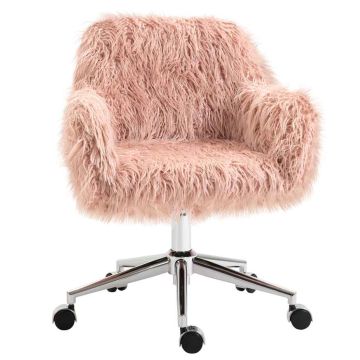 Office chair 57x60x85cm., pink/silver color