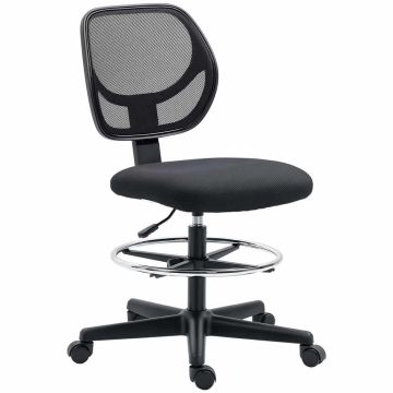Office chair 59x61x113cm., black/silver color