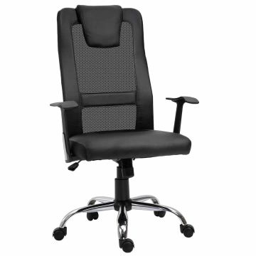 Office chair 66x73x118cm., black/silver color
