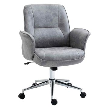 Fotel biurowy 67x69x102cm, kolor szaro-srebrny