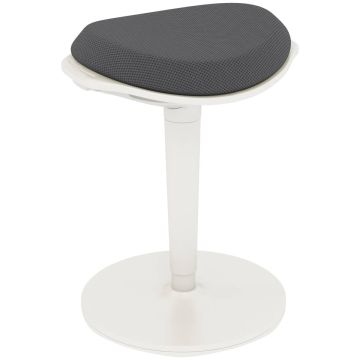 Office chair Homcom 41x35x71.5cm., white/gray