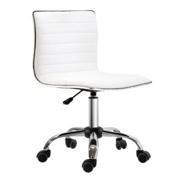 Office chair Homcom 48x52x90m., white/silver color