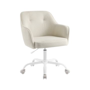Fotel biurowy SONGMICS OBG019G01, regulowany na wysokość, piaskowy, 64 × 80–90 × 64 cm