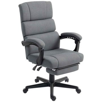 Fotel biurowy z wysuwanym podnóżkiem, 68,5 × 105–115 × 56 cm
