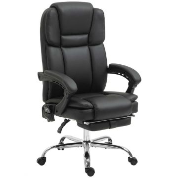Office massage chair 66x67x126cm., black/silver color