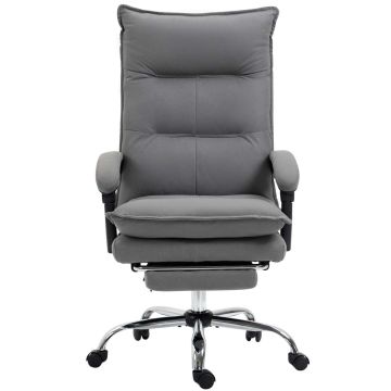 Office massage chair 66x74x121.5cm., dark gray/silver color