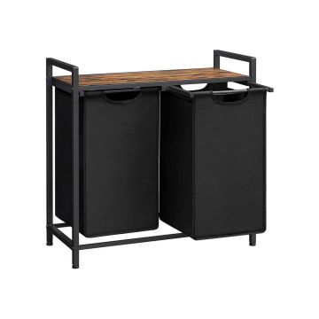 Laundry basket/cabinet with pull-out compartments