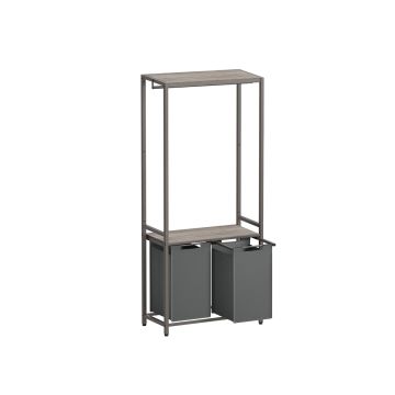 Clothes rack 73x33x177cm., cream/black