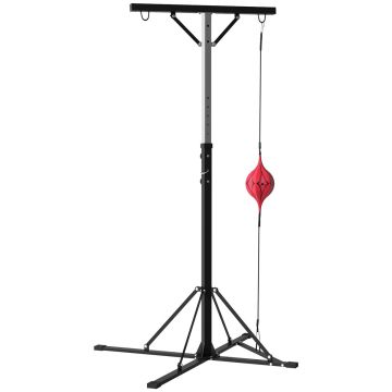 Stojak na worek bokserski z speedballem, 160 × 175–220 × 145 cm