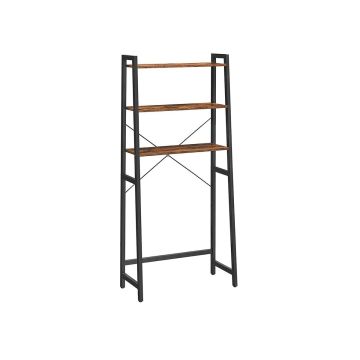Industrial style toilet shelf with 3 tiers