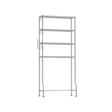 Bathroom shelf 30x83x176cm., silver color